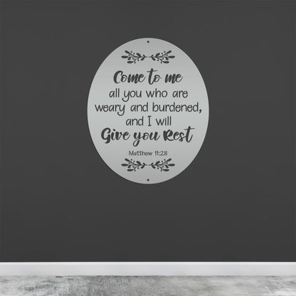 Biblical Blessings: Unique Metal Wall Hanging with Matthew Bible Verse for Christian Home Decor