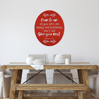 Biblical Blessings: Unique Metal Wall Hanging with Matthew Bible Verse for Christian Home Decor