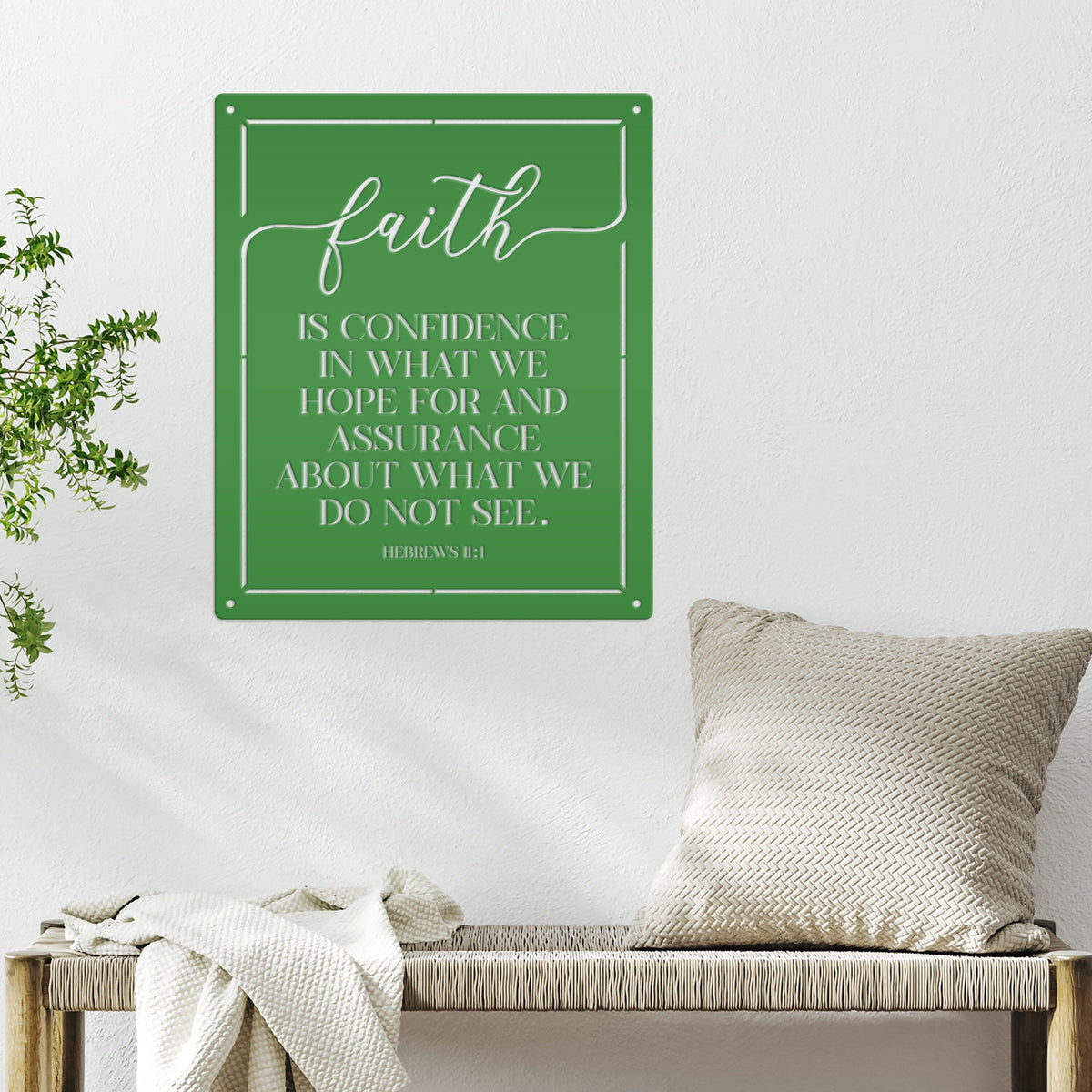 Bible Verse Sign, Christian Home Decor, Hebrews 11 Bible verse about Faith, Makes a unique gift idea.