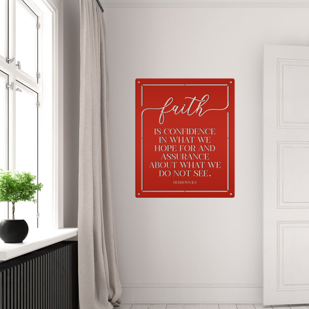 Bible Verse Sign, Christian Home Decor, Hebrews 11 Bible verse about Faith, Makes a unique gift idea.
