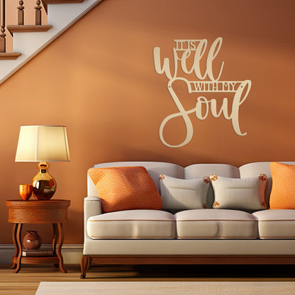 Christian Wall Decor, It Is Well With My Soul Metal Sign,