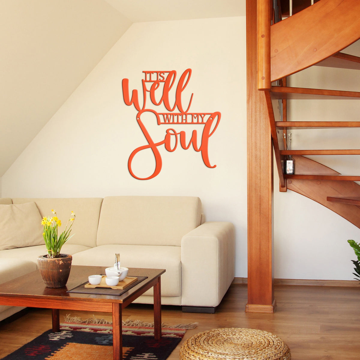 Christian Wall Decor, It Is Well With My Soul Metal Sign,