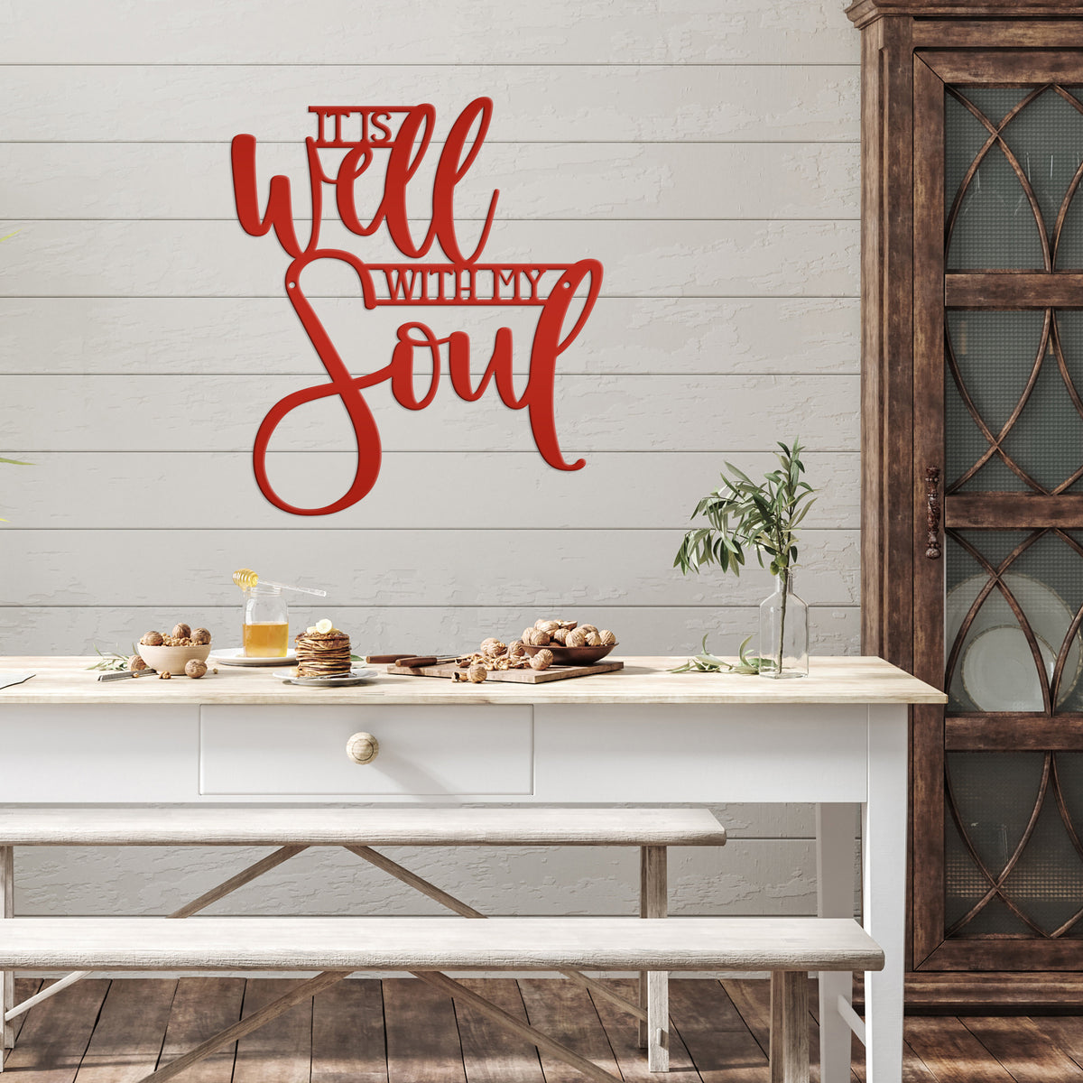 Christian Wall Decor, It Is Well With My Soul Metal Sign,