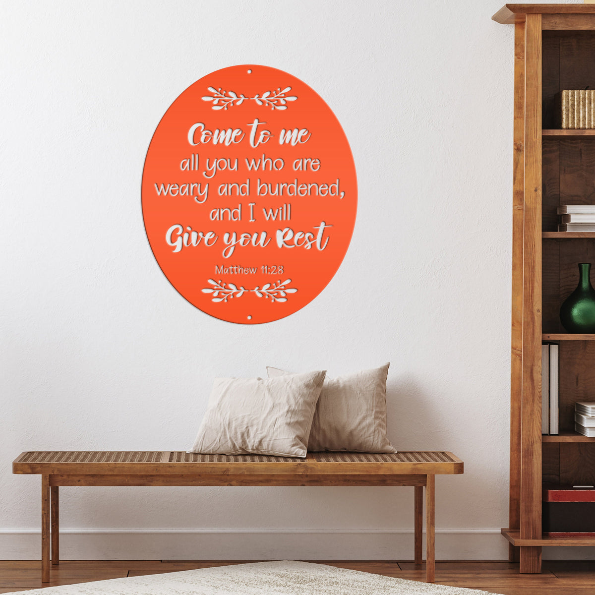 Biblical Blessings: Unique Metal Wall Hanging with Matthew Bible Verse for Christian Home Decor