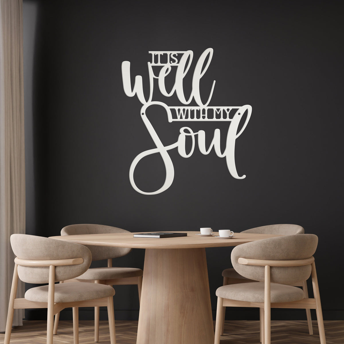 Christian Wall Decor, It Is Well With My Soul Metal Sign,
