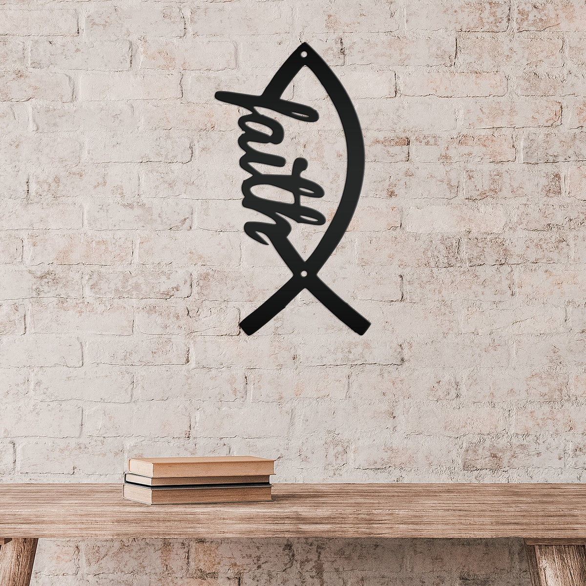 Faith Fish Jesus Fish Love Metal Sign Christian Gift Religious Gift