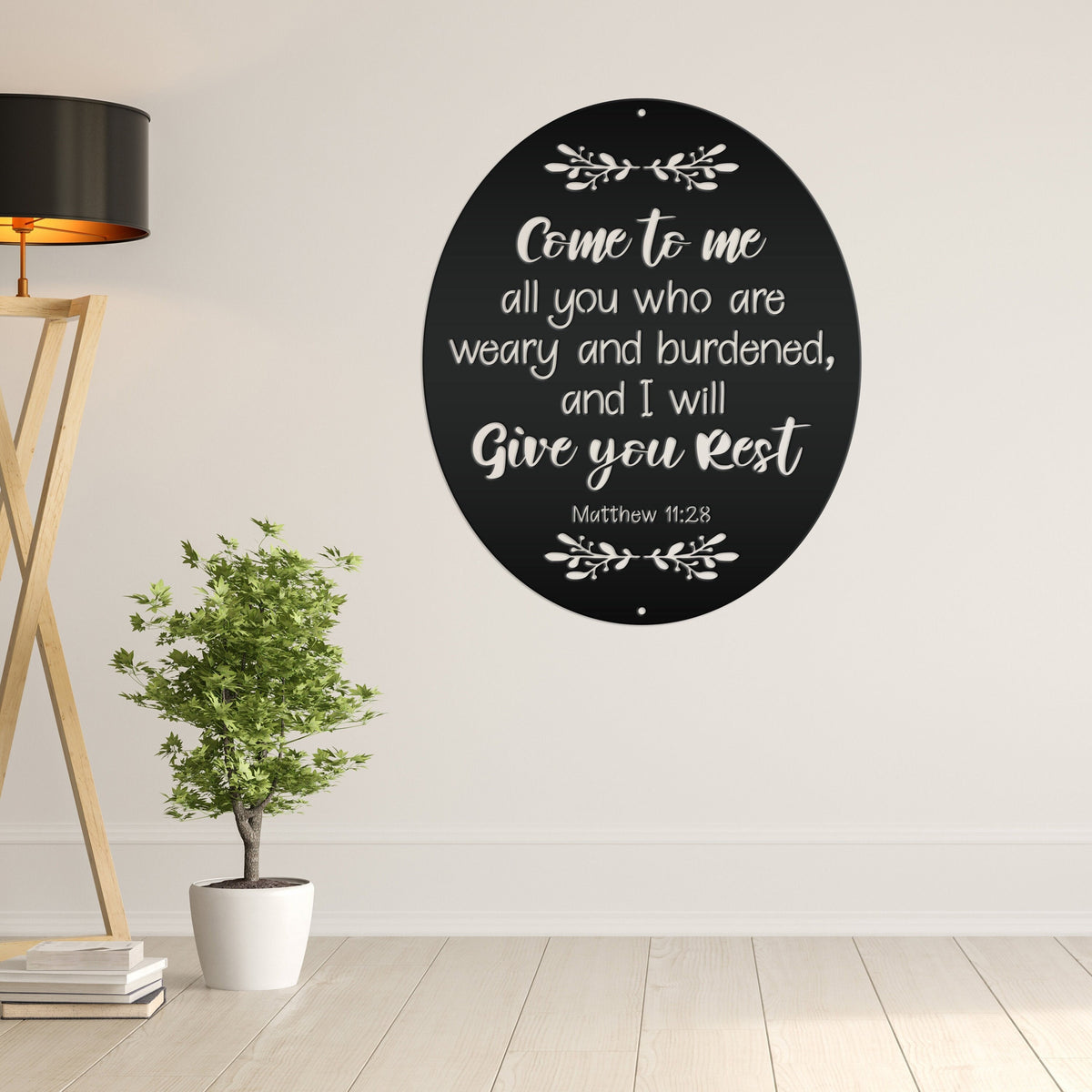 Biblical Blessings: Unique Metal Wall Hanging with Matthew Bible Verse for Christian Home Decor