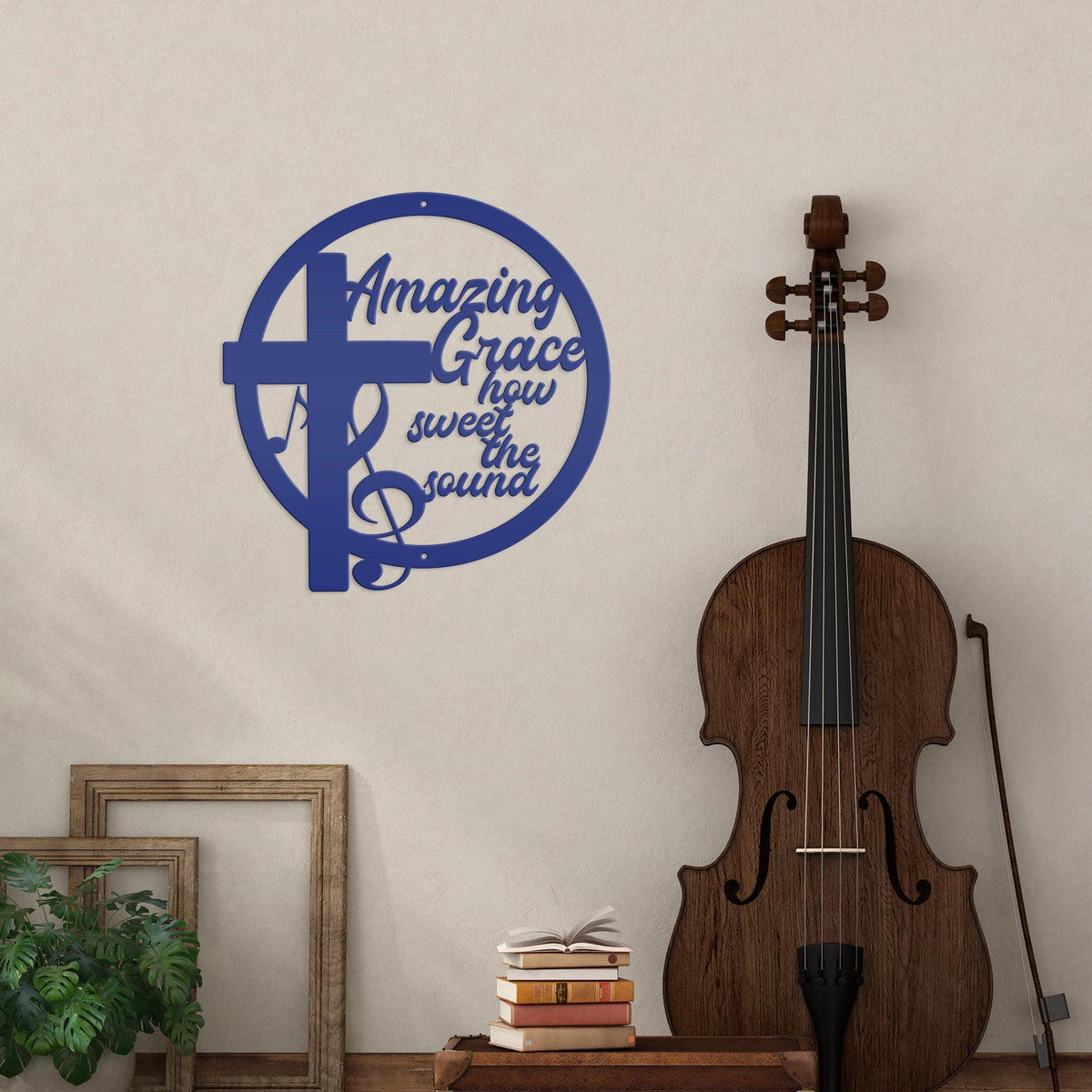 Amazing Grace Music Metal Sign