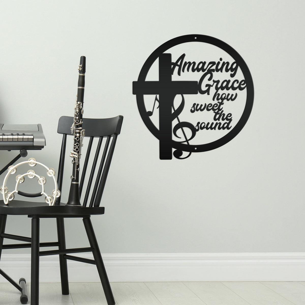 Amazing Grace Music Metal Sign