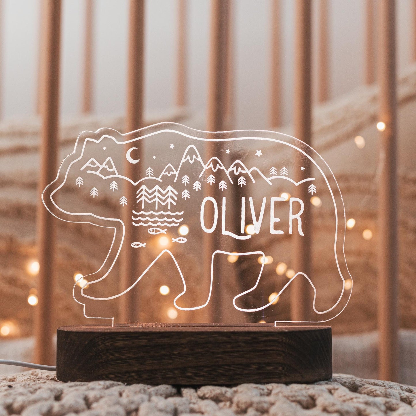 Custom Name Baby Night Light Cute Rainbow Night Light Baby Room Decor Handmade Bedroom Lamp Easter Gift For Kids First Birthday Gift