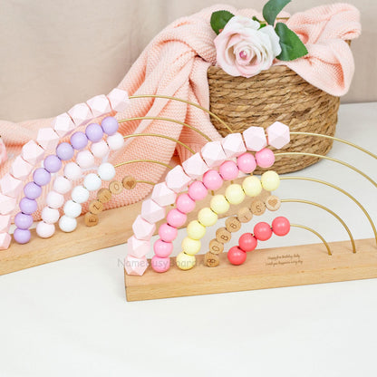 Personalized name abacus, custom name rainbow abacus, wooden name rainbow abacus, children's abacus toys, custom toddler gifts