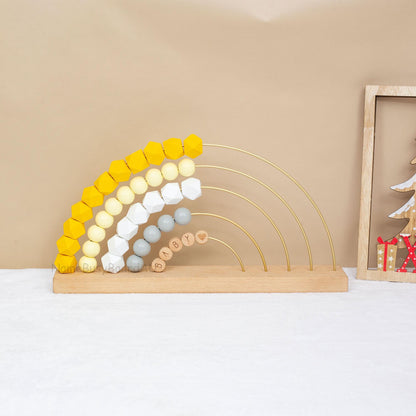 Personalized name abacus, custom name rainbow abacus, wooden name rainbow abacus, children's abacus toys, custom toddler gifts