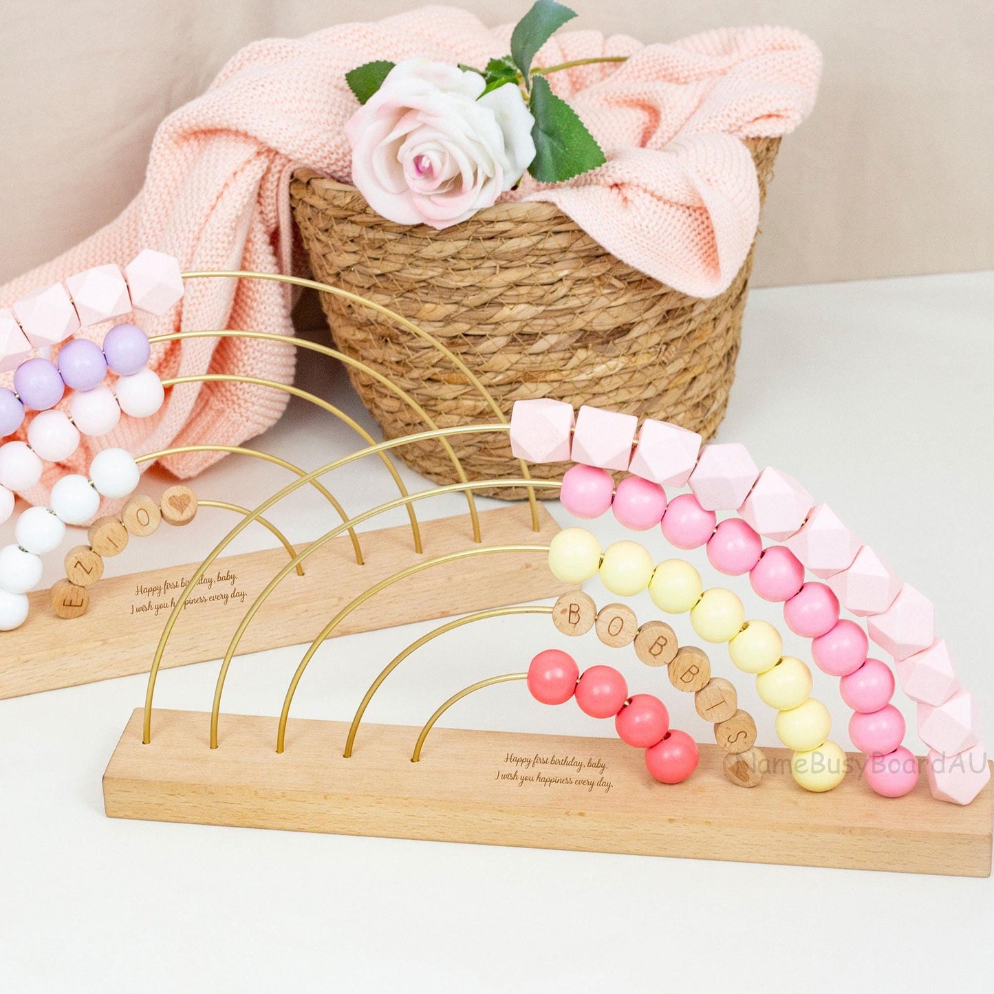 Wooden Name Abacus, Custom Name Abacus,Baby birthday gifts, Christmas gifts, first-meeting gifts