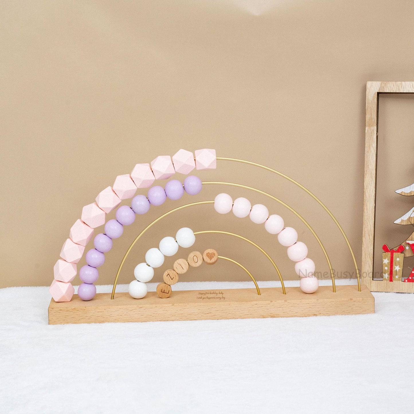 Wooden Name Abacus, Custom Name Abacus,Baby birthday gifts, Christmas gifts, first-meeting gifts