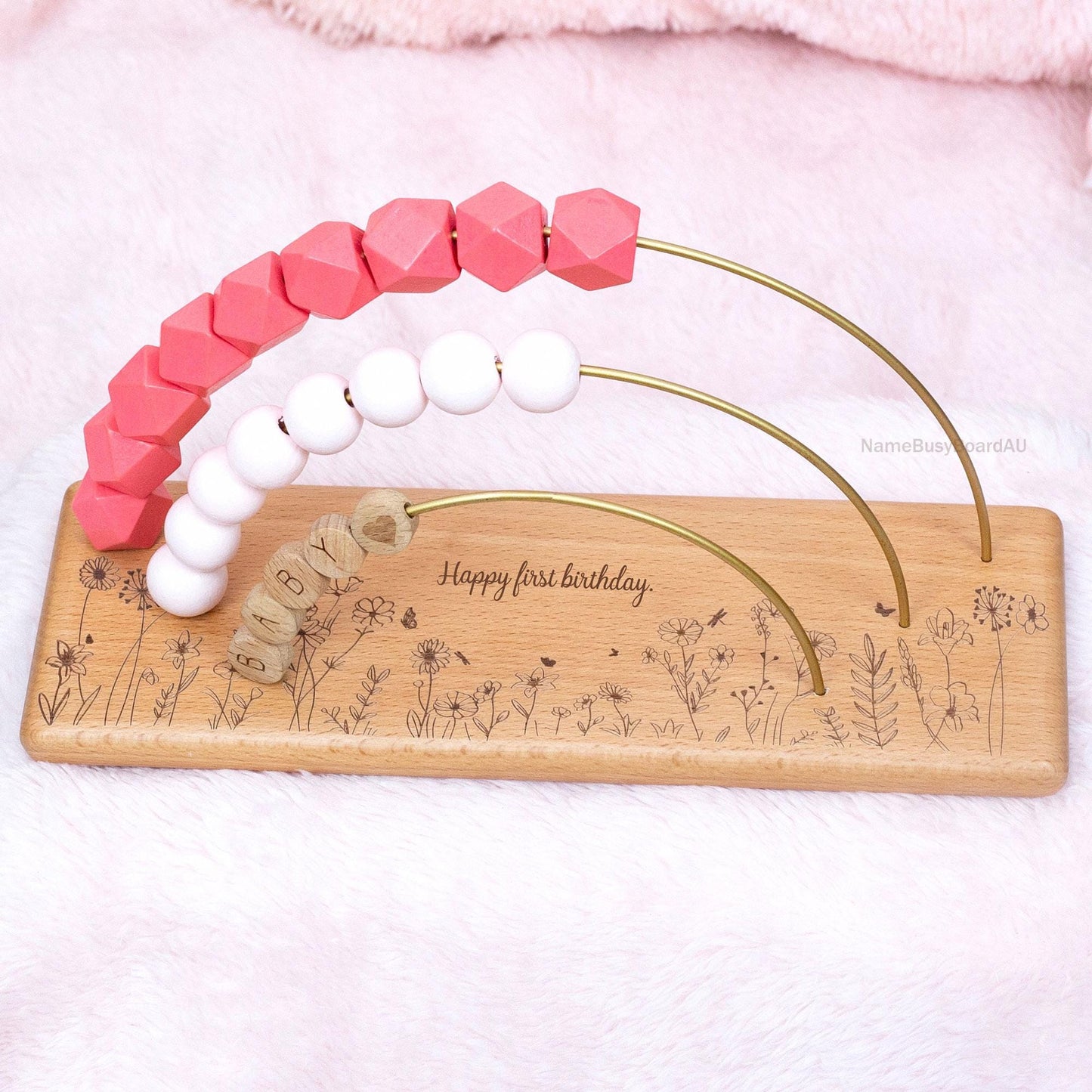 Wooden name abacus, personalized name abacus, nursery decorations, sensory toys for children, children's birthday gifts