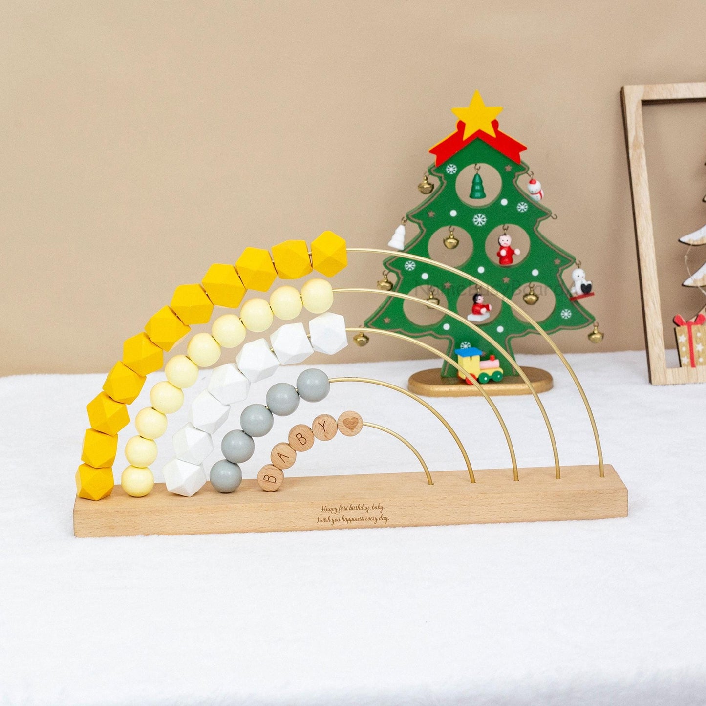 Personalized Baby Abacus, Wooden Name Abacus, Children's Handmade Toys, Children's Birthday Gifts,, Parenting Counting Toys