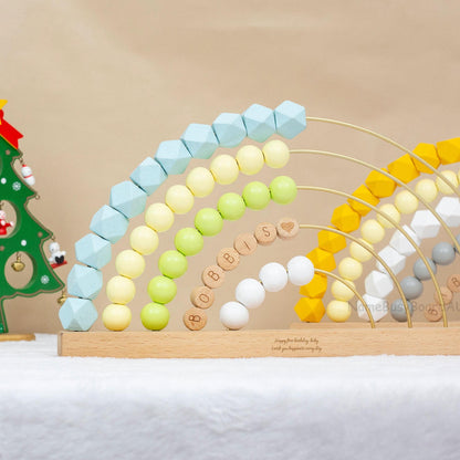 Personalized Baby Abacus, Wooden Name Abacus, Children's Handmade Toys, Children's Birthday Gifts,, Parenting Counting Toys
