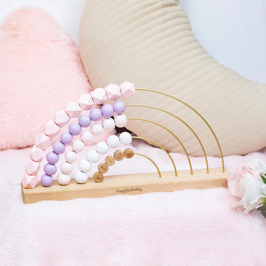 Personalized Baby Abacus, Wooden Name Abacus, Children's Handmade Toys, Children's Birthday Gifts,, Parenting Counting Toys