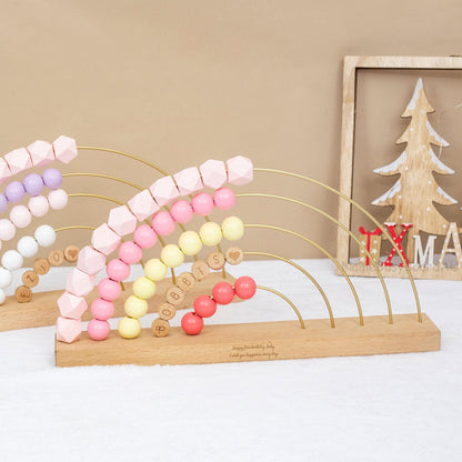 Customized rainbow name abacus,children's abacus toys,Baby Room Decor,Christmas and Birthday Gifts for Infants Aged 1-3