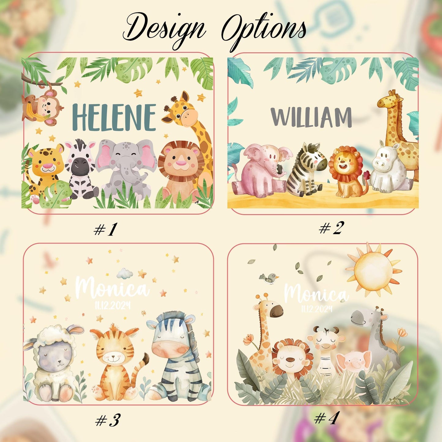 Personalized Stainless Steel Lunch Box for Children, School Picnic Snack Box, 1-3 Compartments Food Container, Kindergarten, Birthday Gifts