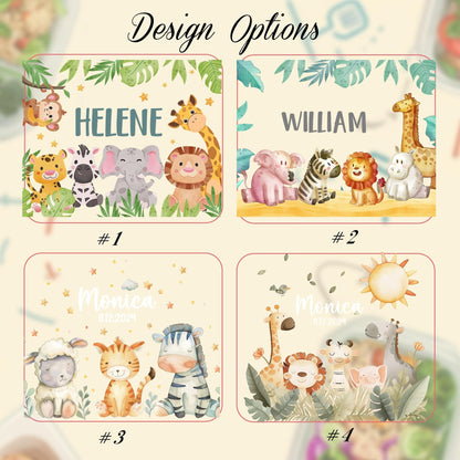 Personalized Stainless Steel Lunch Box for Children, School Picnic Snack Box, 1-3 Compartments Food Container, Kindergarten, Birthday Gifts