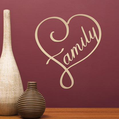 Metal Family Heart - Decorative Family Heart