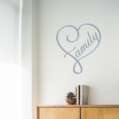 Metal Family Heart - Decorative Family Heart