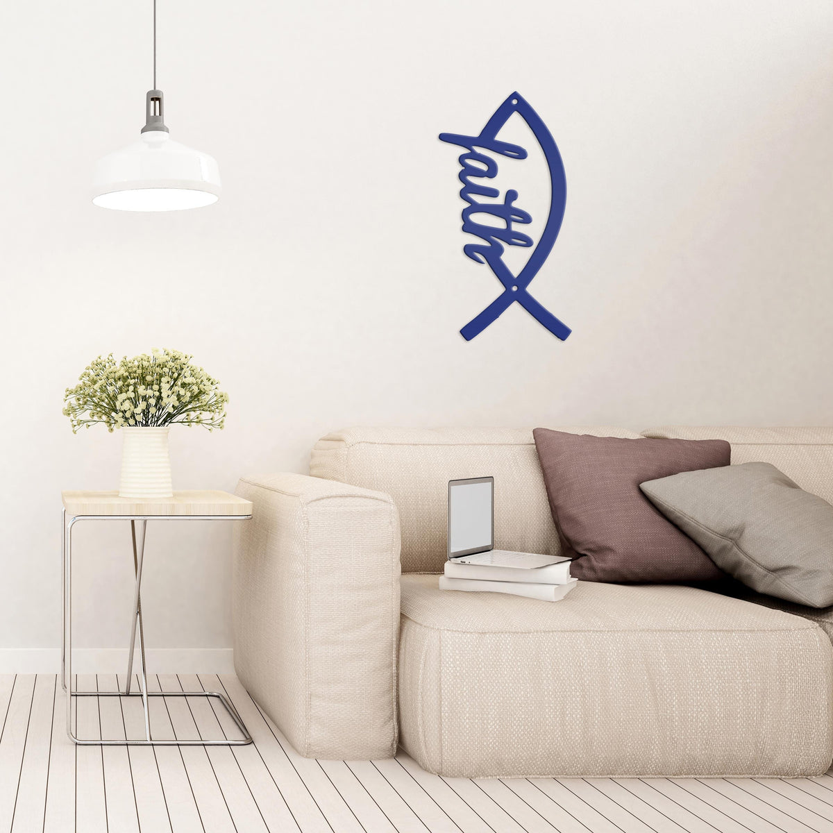 Faith Fish Jesus Fish Love Metal Sign Christian Gift Religious Gift