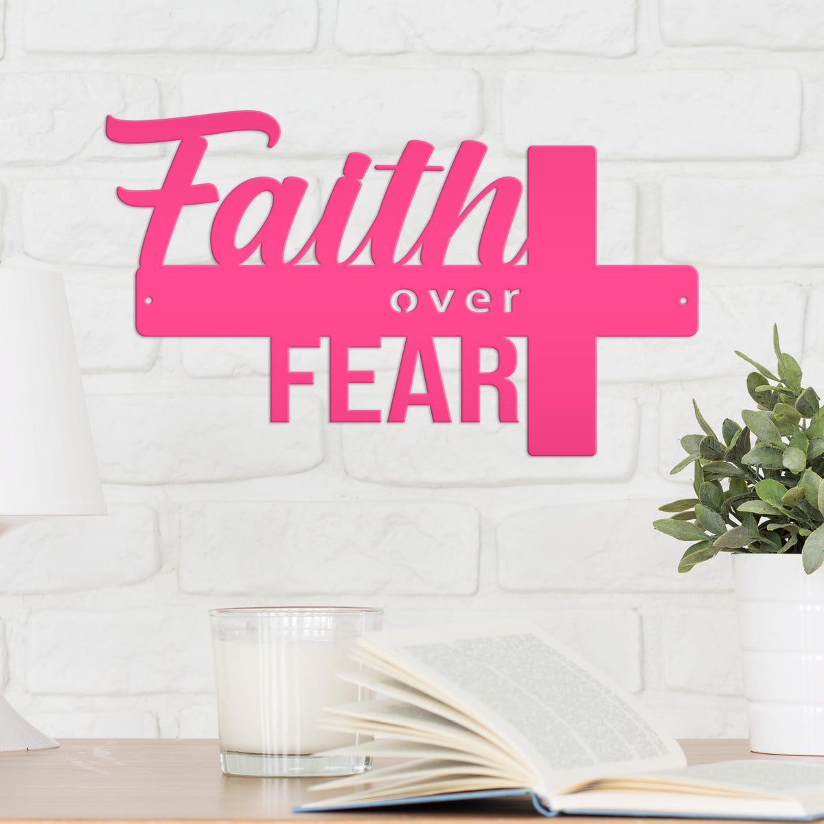 Christian Metal Sign - Faith over Fear