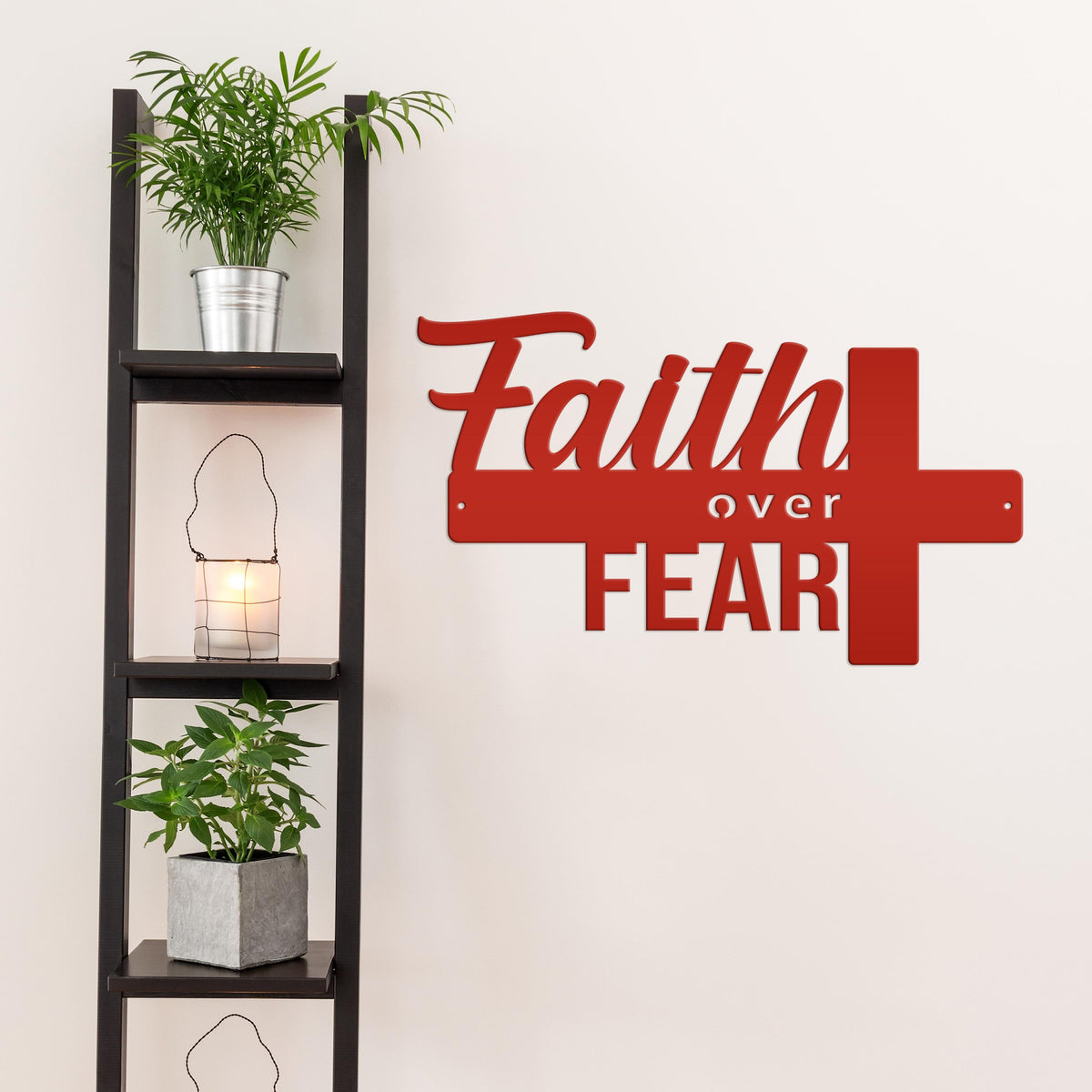 Christian Metal Sign - Faith over Fear
