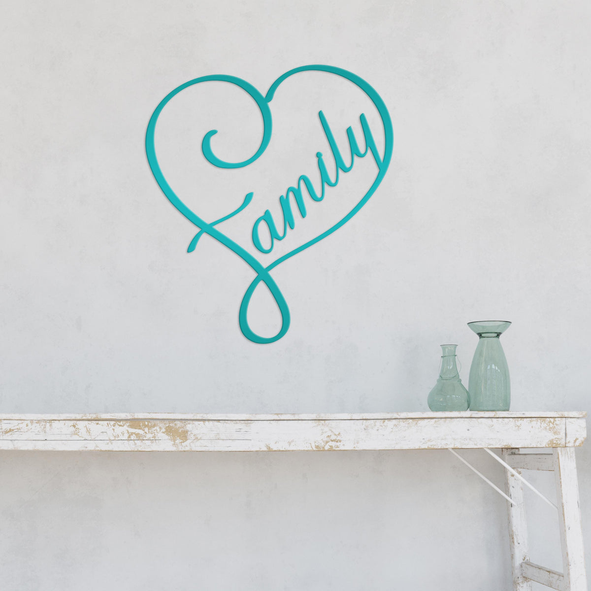 Metal Family Heart - Decorative Family Heart