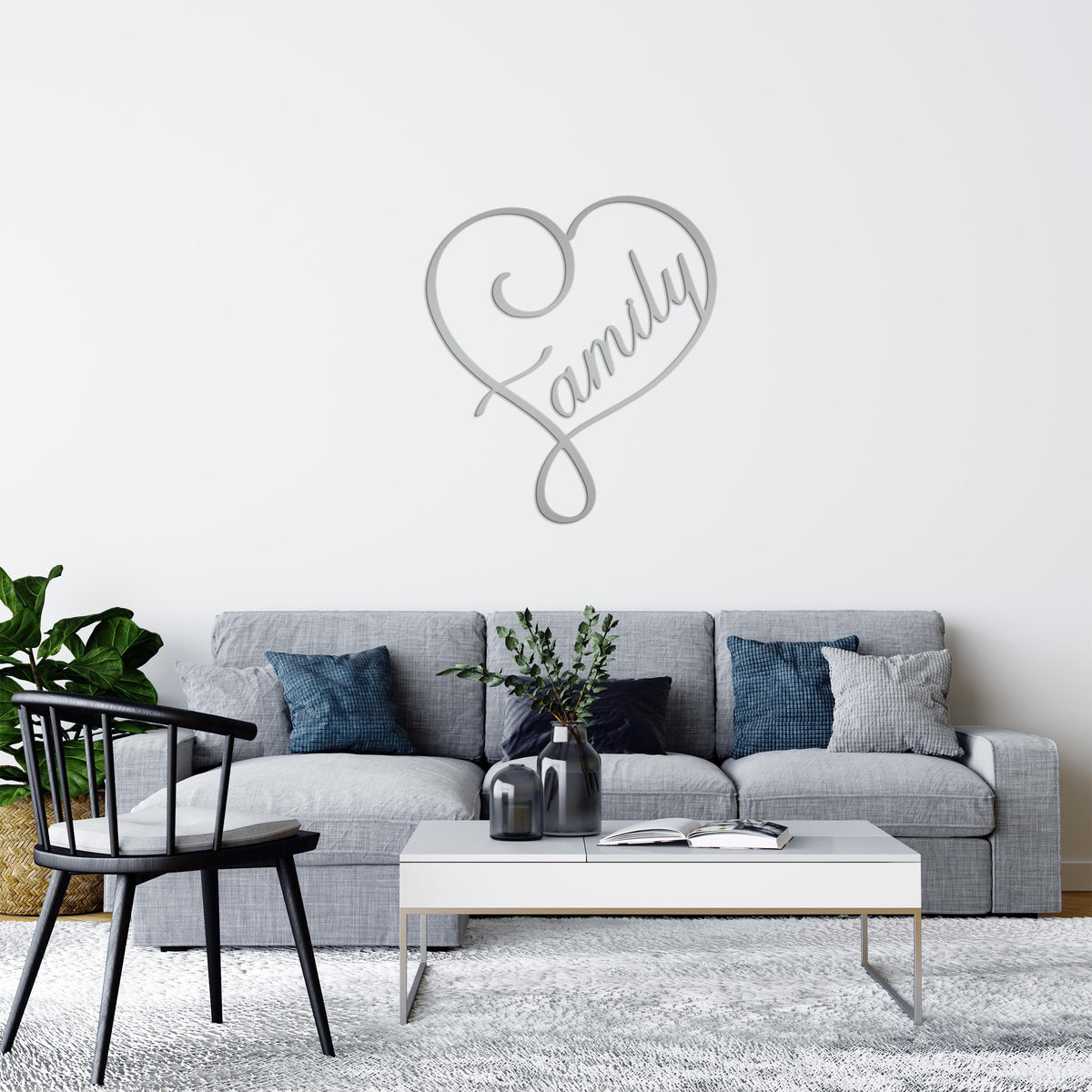 Metal Family Heart - Decorative Family Heart