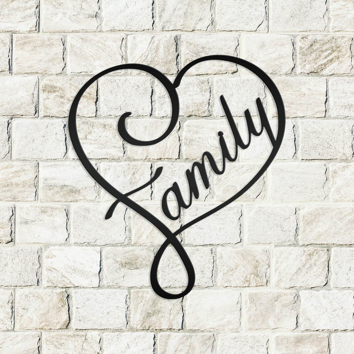 Metal Family Heart - Decorative Family Heart