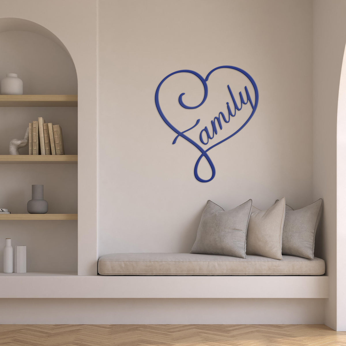 Metal Family Heart - Decorative Family Heart