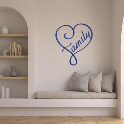Metal Family Heart - Decorative Family Heart