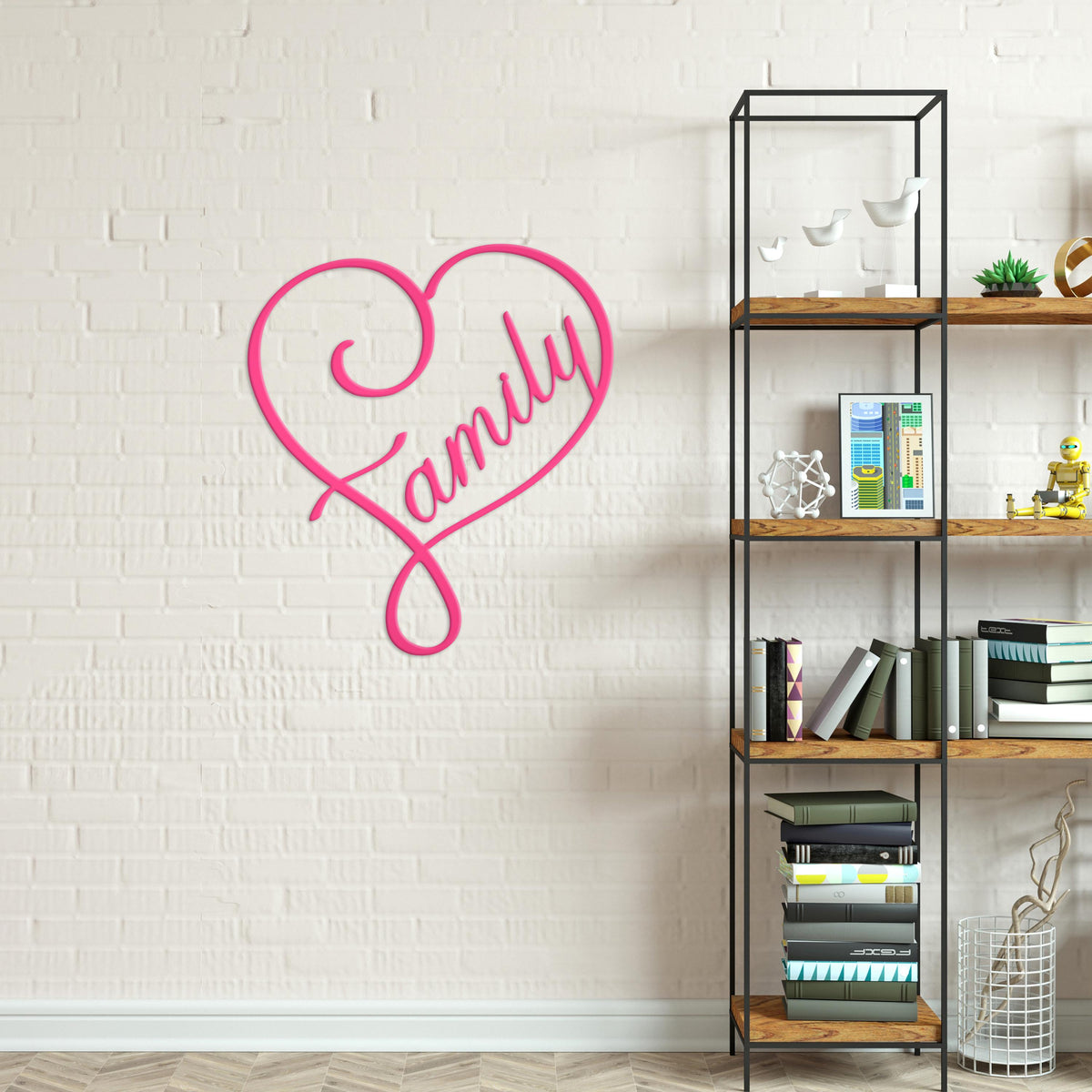 Metal Family Heart - Decorative Family Heart