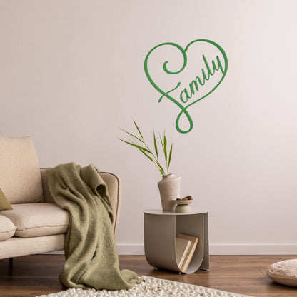 Metal Family Heart - Decorative Family Heart