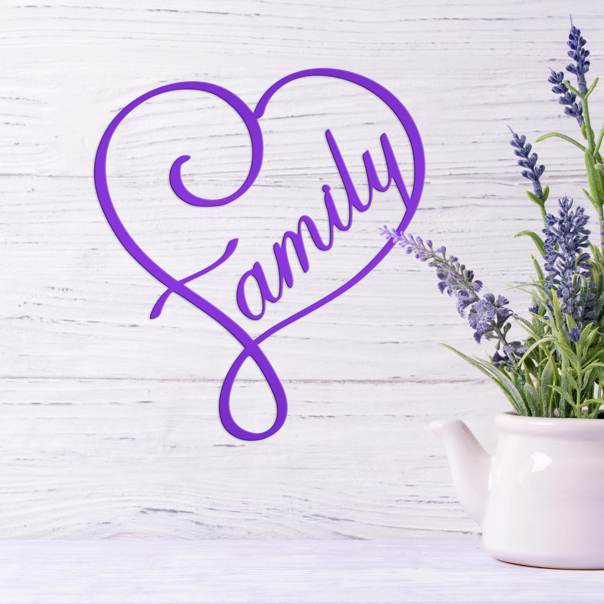 Metal Family Heart - Decorative Family Heart