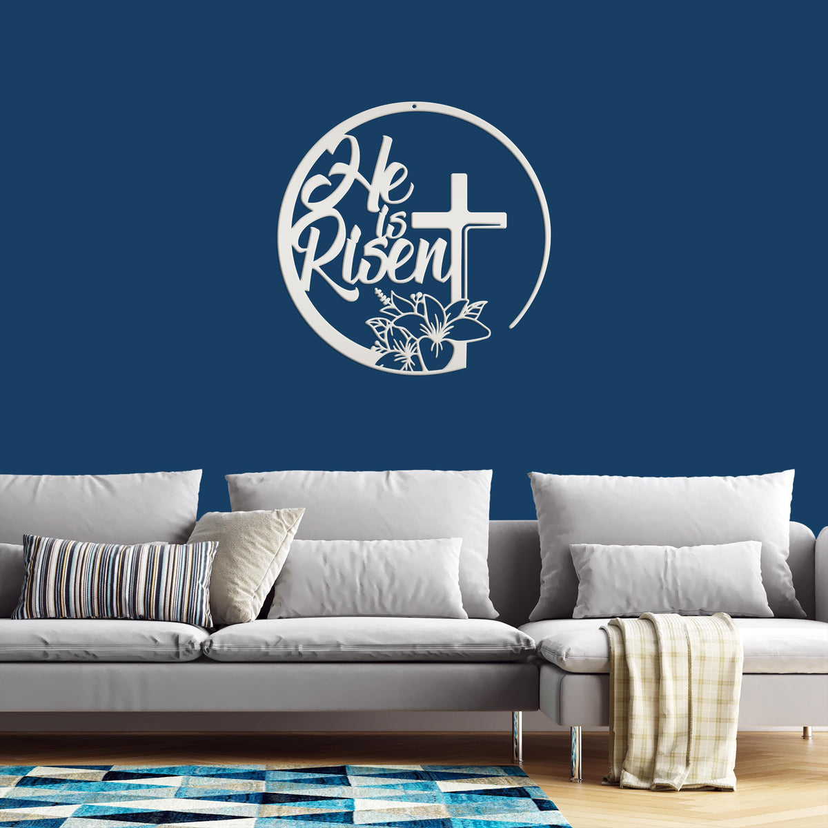 Easter Decor - He is Risen Indeed - Unique Christian Metal Art