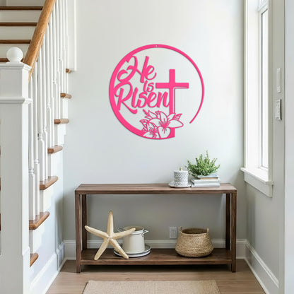 Easter Decor - He is Risen Indeed - Unique Christian Metal Art