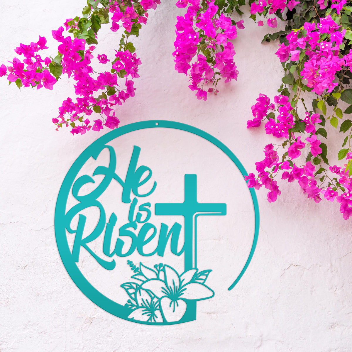 Easter Decor - He is Risen Indeed - Unique Christian Metal Art