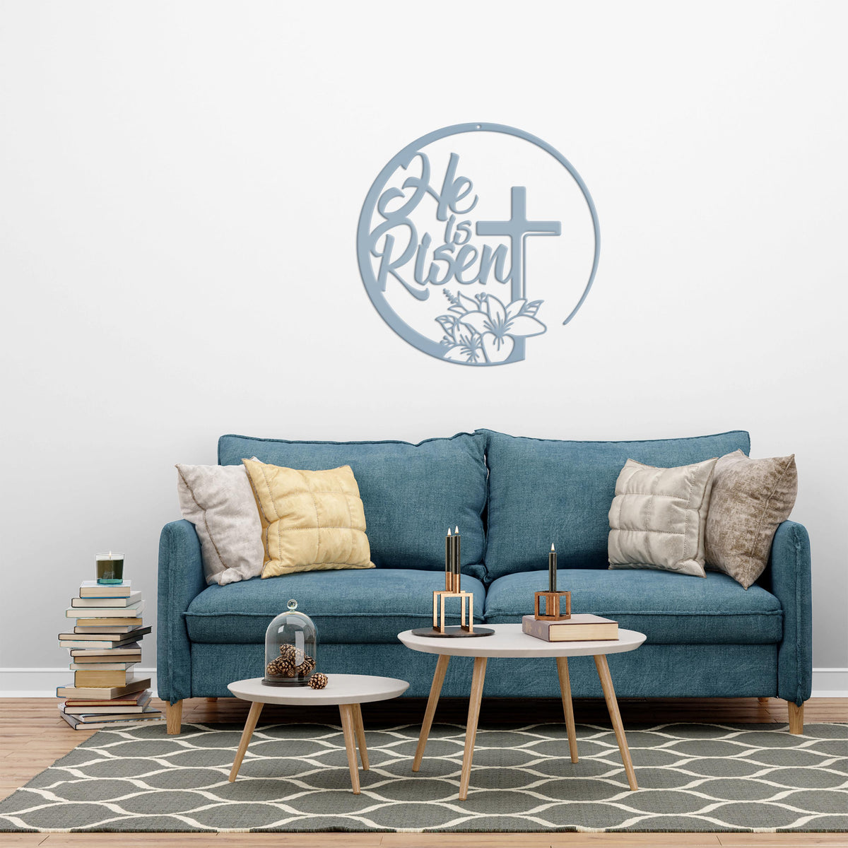Easter Decor - He is Risen Indeed - Unique Christian Metal Art