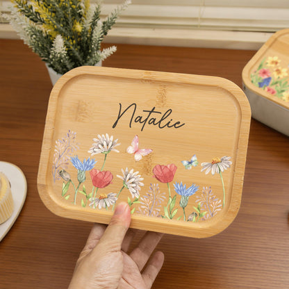 Personalized Stainless Steel Lunch Box, Kids School Picnic Snack Container, Back To School,Kids Gifts