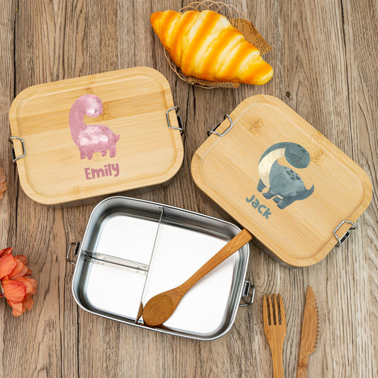 Girls Boys Lunch Box,First Day of School Gift,Custom Engraved Kids Name Lunch Box,Back to School,Kindergarten,Handmade Children's Lunch Box
