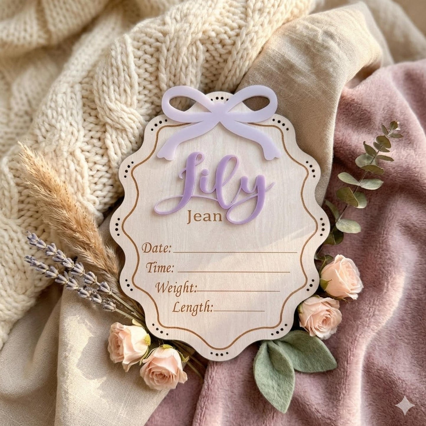 Personalised Bow Pregnancy Announcement Sign, Wooden Due Date Plaque l Baby Due Disc, Social Media Photo Prop, Coming Soon Pregnancy Gift