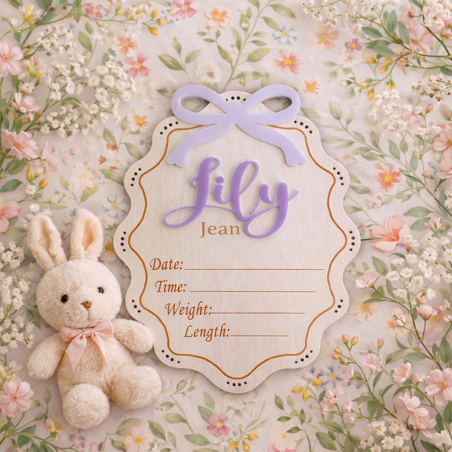 Personalised Bow Pregnancy Announcement Sign, Wooden Due Date Plaque l Baby Due Disc, Social Media Photo Prop, Coming Soon Pregnancy Gift
