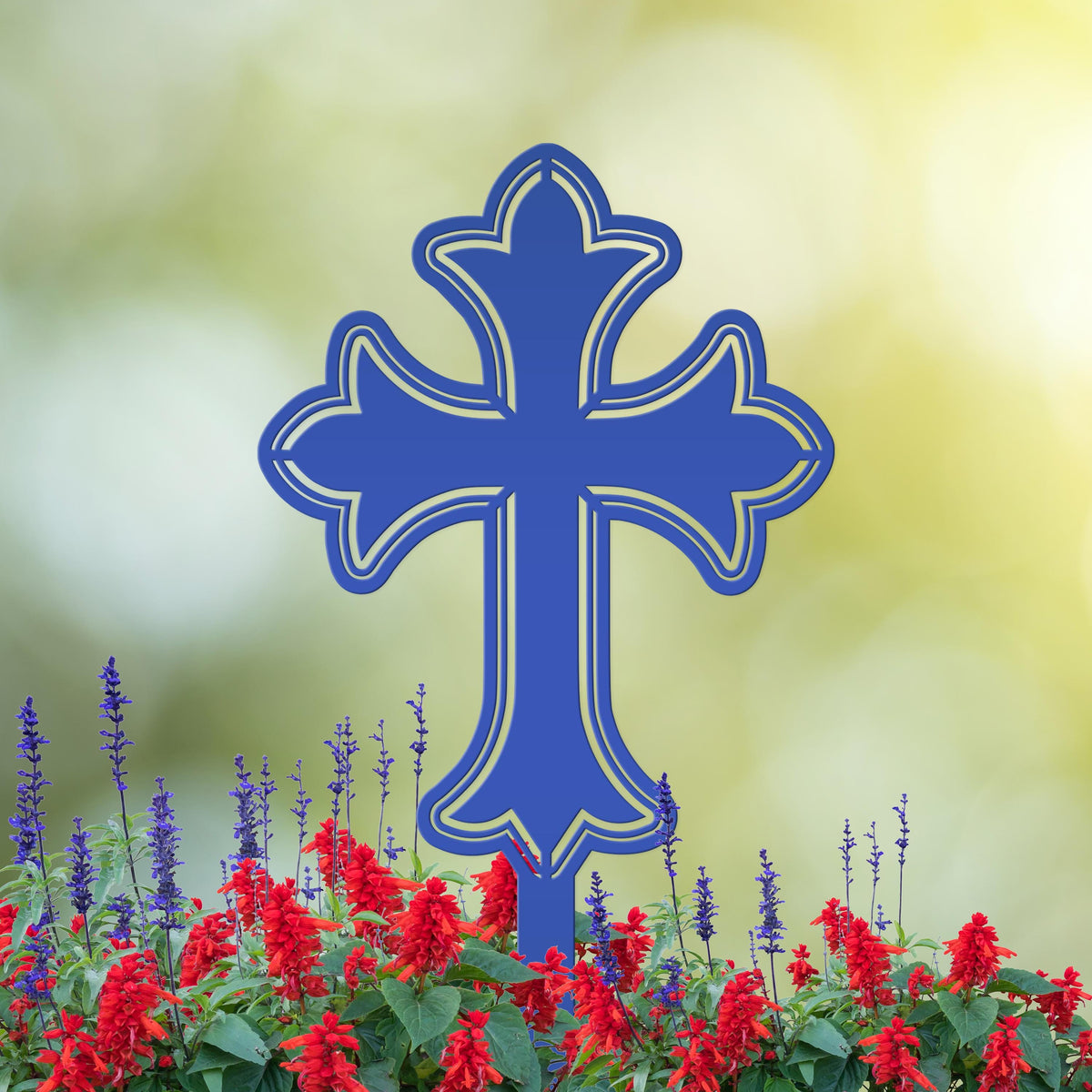 Outdoor Metal Cross Yard Decoration, Christian Yard Decor, Mother's Day Gift Idea