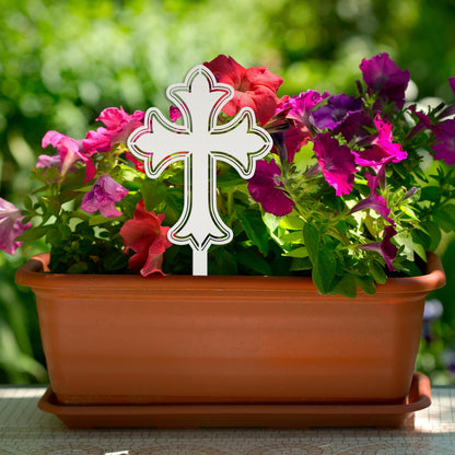 Outdoor Metal Cross Yard Decoration, Christian Yard Decor, Mother's Day Gift Idea
