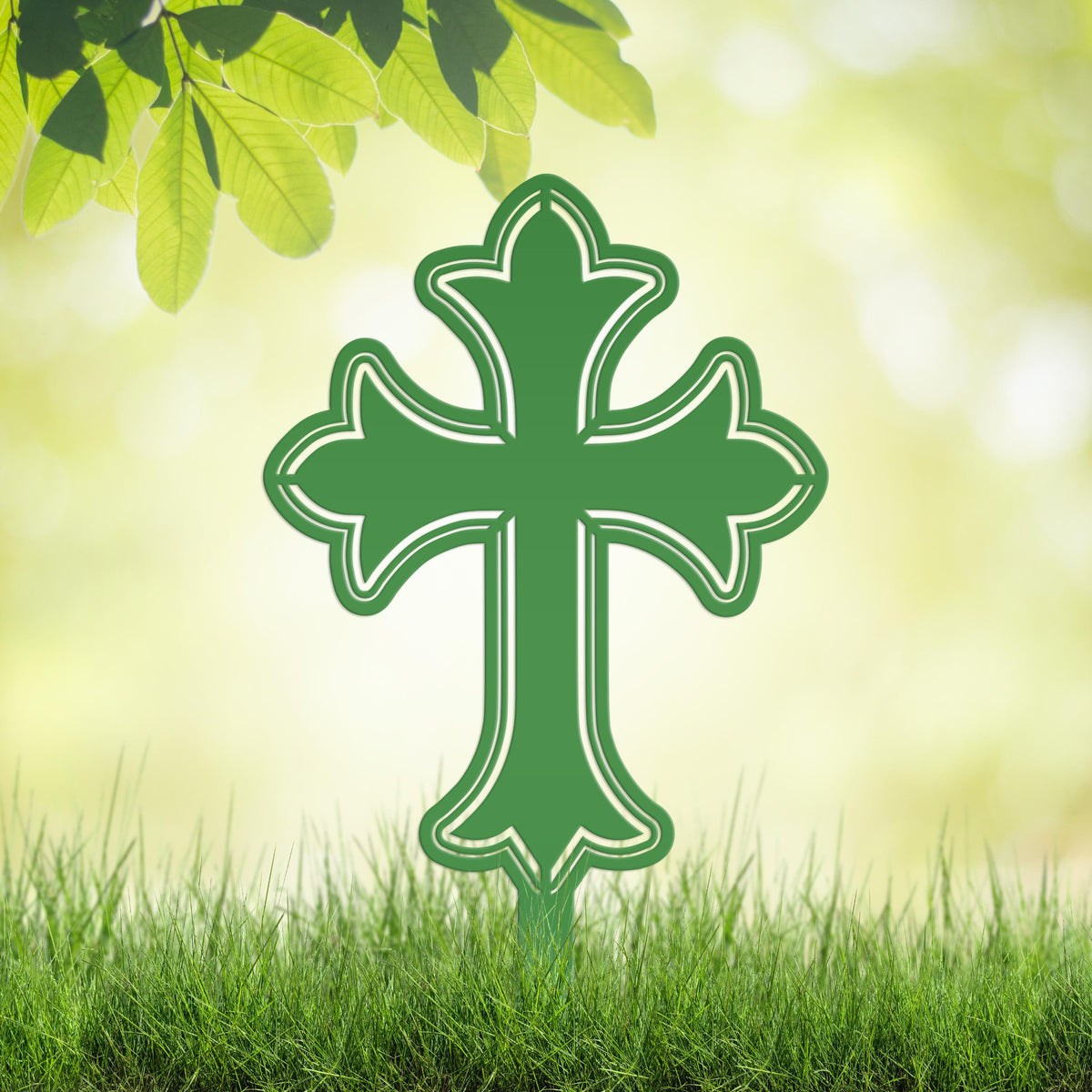 Outdoor Metal Cross Yard Decoration, Christian Yard Decor, Mother's Day Gift Idea