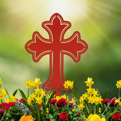 Outdoor Metal Cross Yard Decoration, Christian Yard Decor, Mother's Day Gift Idea